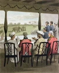 Marquis Wellesley et sa suite, à la table de petit-déjeuner du Nabob d